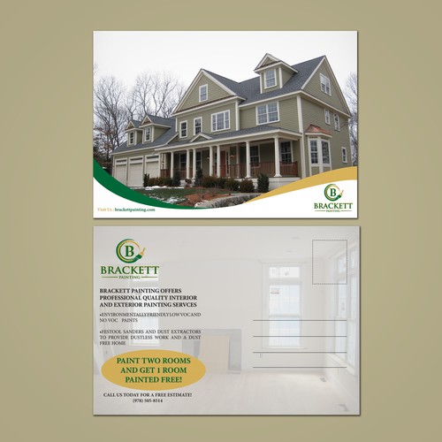 Design a postcard for a residential painting company