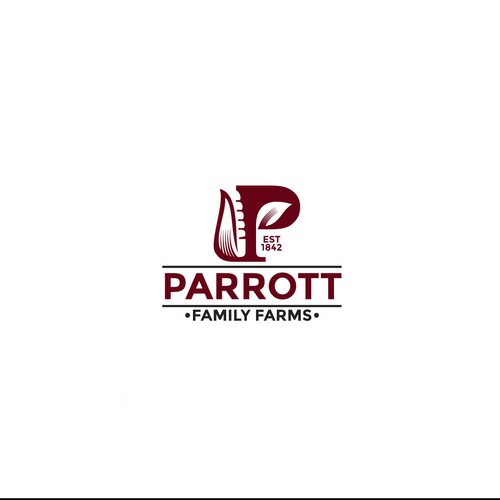 Initial logo for Parrott Family Farms