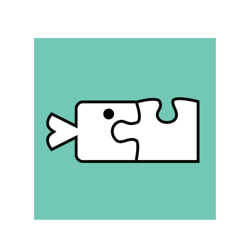 Whale puzzle logo