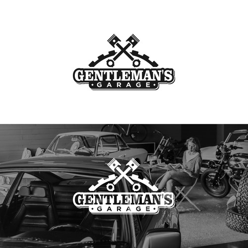Gentleman's garage logo vintage design