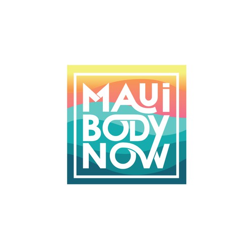 Tropical themed Maui fitness logo for Ladies' online wellness site