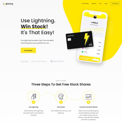 Lighning landing page