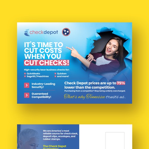 Check Depot - Postcard Design