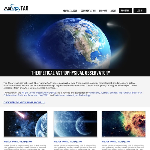 tao website redesign