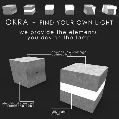 Concrete lamp design