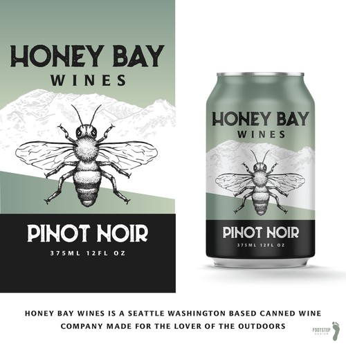 Wine can label design