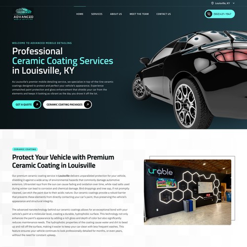 Lead generation Design For Advanced Mobile Detailing