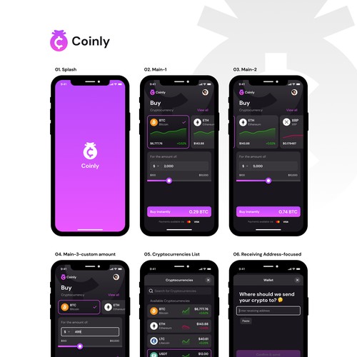 Concept for a cryptocurrency app