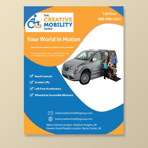 Create an advertisement for a wheelchair accessible minivan!