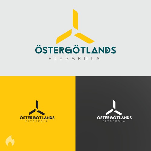 Östergötlands Flygskola logo design