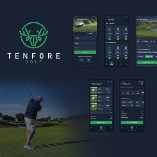 Consumer facing multi platform golf app
