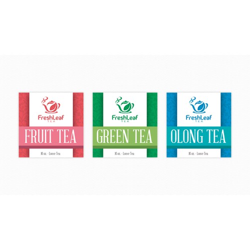 Create the next packaging or label design for FreshLeaf Tea, LLC