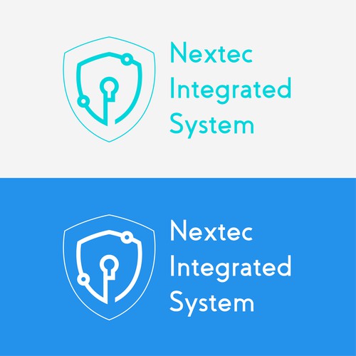Line and minimalist logo design for Nextec Integrated System