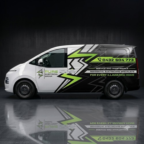 Clean 2026 Hyundai Staria Load van wrap for a residential electrician