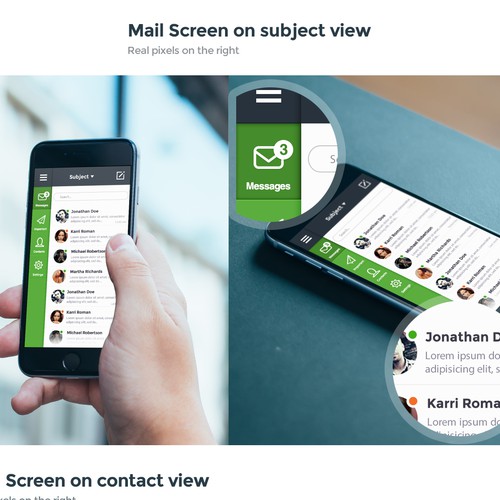 Email-Chat App Interface Design