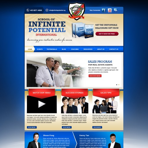 School Of Infinite Potential needs a new website design