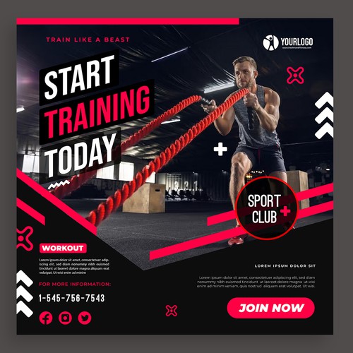 Instagram Fitness Post Design