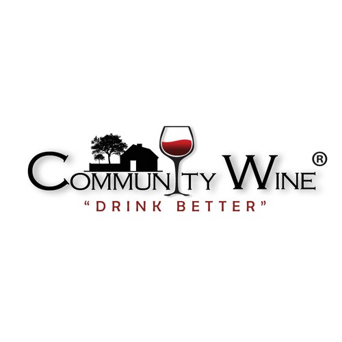 Minimalist logo for community wine