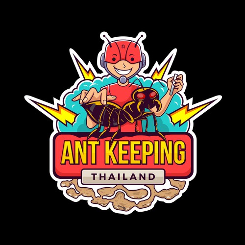 Ant Keeping Illustration Logo