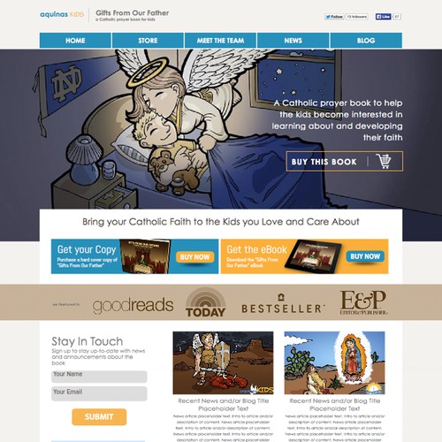 Kids Catholic Prayer Book Landing Page