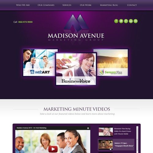 Help Madison Avenue Marketing Group with a new website design