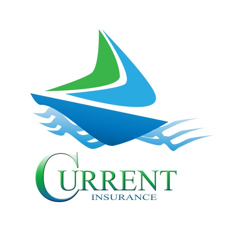 Vibrant. Caring. Urban. Modern. Maritime. A logo for Current Insurance.