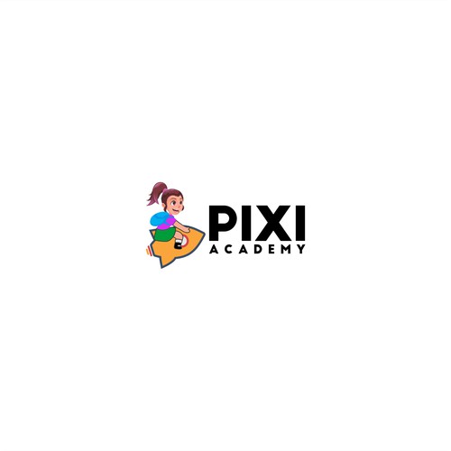 Fun Logo Concept for pixi academy