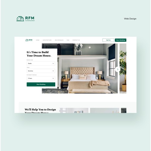 Minimalist Web Design Concept for RFM