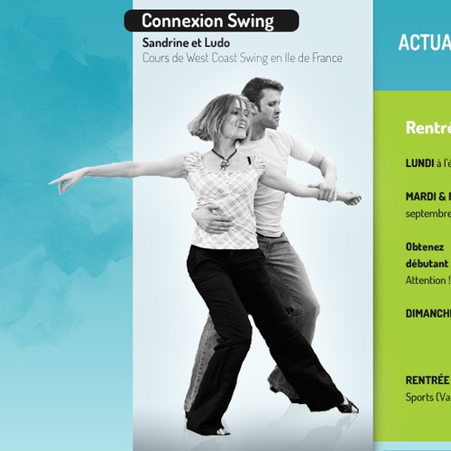 Créez le/la website design suivant(e) pour Connexion Swing