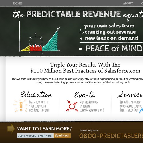 Predictable Revenue engaging landing page