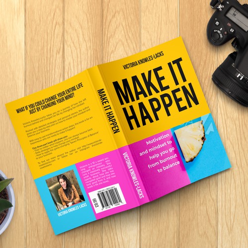 Make It Happen, Colorfull Motivation Book Cover Design