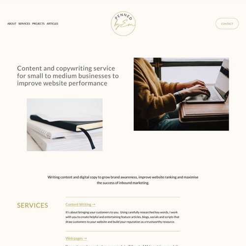 Squarespace Website for Copywriter
