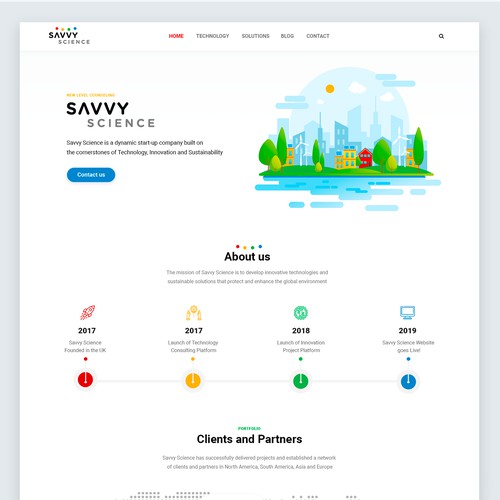 Clean and cheerful website