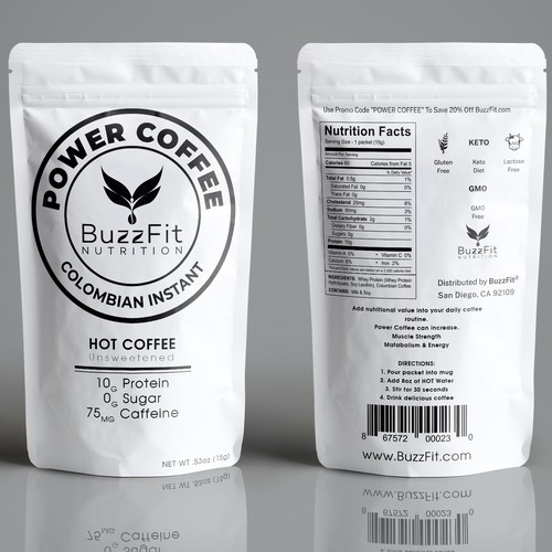 Power Coffee Pouch Design # 3