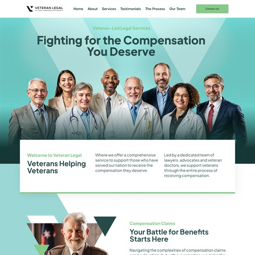 Veterans Compensation Advocacy - Landing Page Design