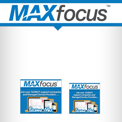 Create Banner Ads for GFI MAX - Re-branding as MAXfocus