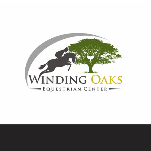 Create an action design of a horse jumping out of a southern grandfather oak