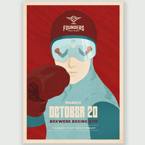 The retro-futuristic boxing poster 