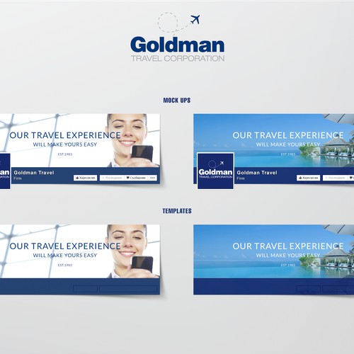 Create a Facebook cover for Goldman Travel Facebook page