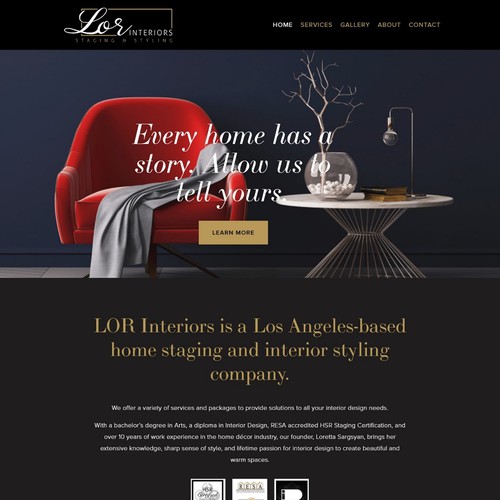 Website Design for Lor Interiors