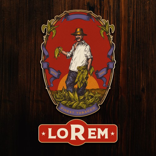 Illustrated logo for a tobacco industry.