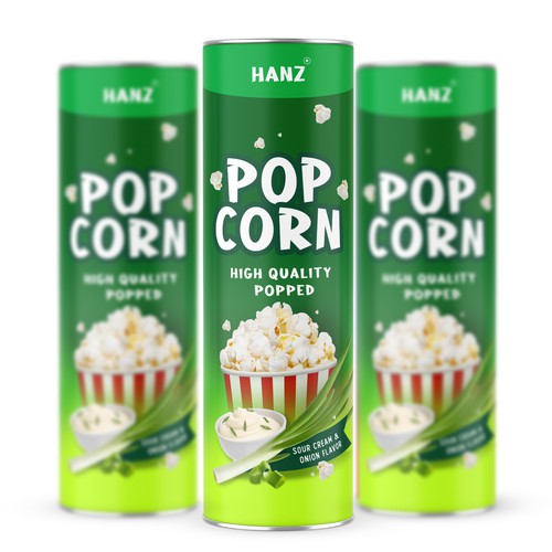 Bold & Flavorful Popcorn Packaging Design