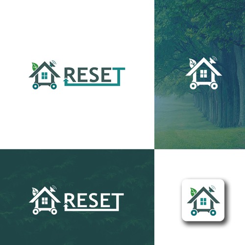 Outdoor, tech-enabled hospitality logo for a startup brand