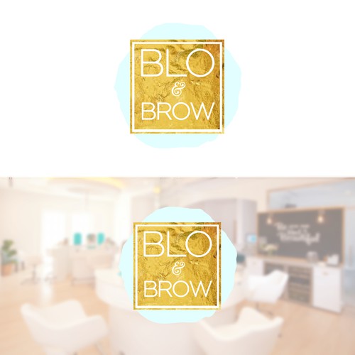 Luxurious logo for blow dry and brow salon