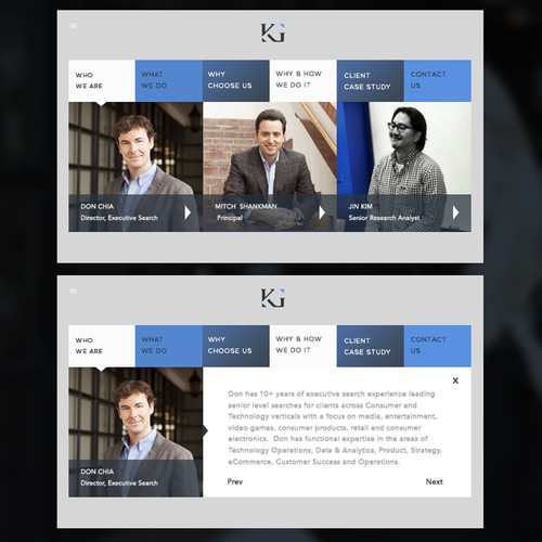 One page Company website template