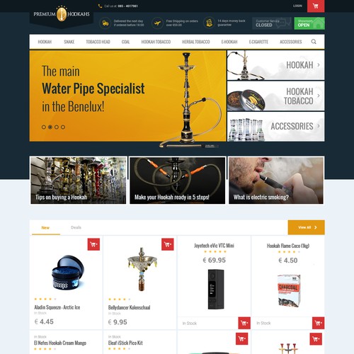 Hookah Website Design for Premium Hookahs