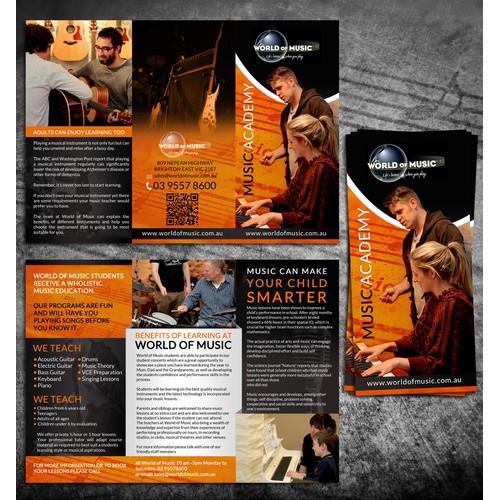 Help World of Music with a new brochure design