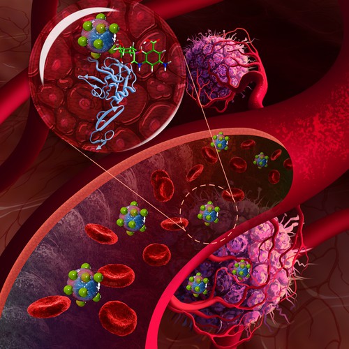 Science illustration for the magazine cover.