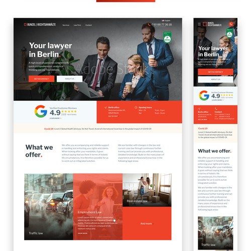 Website for law firm