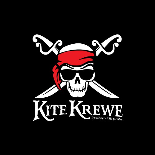 Pirate themed logo for Kite Surfers